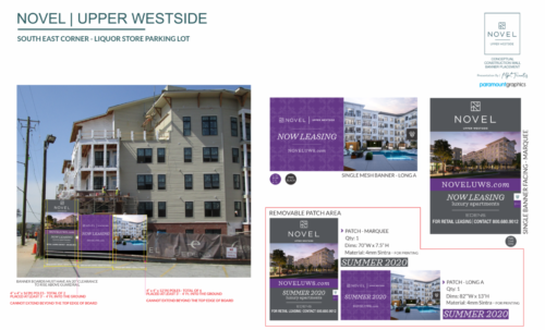NOVEL UPPER WESTSIDE - CONCEPTUAL S.E. CORNER WALL BUILD OUT & POLE PLACEMENT